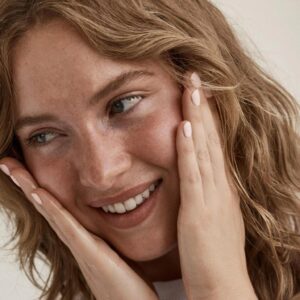 Hydrated healthy skin supported by collagen beauty care