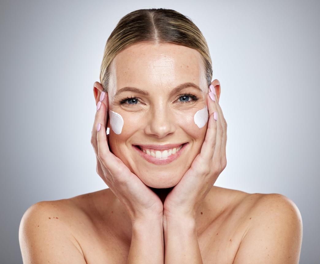 Smooth youthful skin supported by collagen hydration and skincare