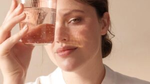 Healthy radiant skin supported by collagen skincare and hydration
