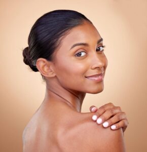 Radiant youthful skin supported by collagen beauty care