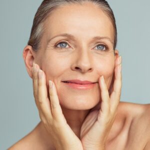 Radiant youthful skin supported by collagen face care