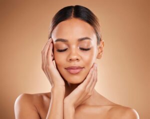 Youthful glowing skin supported by collagen and hydration skincare