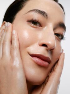 Fresh radiant skin supported by collagen skincare routine