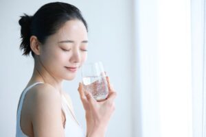 Radiant healthy complexion supported by hydration skincare