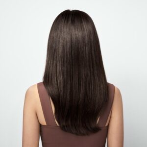 Smooth healthy hair supported by collagen hydration care