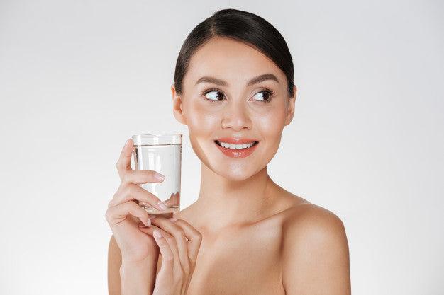 attractive woman with radian skin.