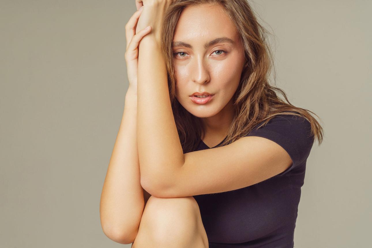 beautiful woman with glowing skin