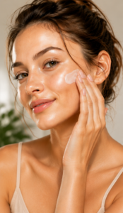 radiant healthy-looking skin beauty skincare routine