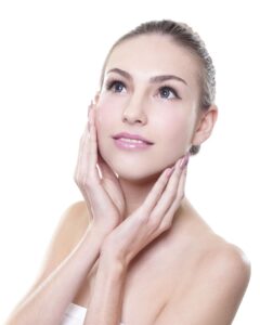 Healthy glowing skin supported by collagen hydration skincare