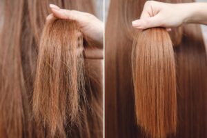 Collagen keratin hair mask for dry damaged and frizzy hair repair