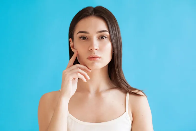 Healthy-looking smooth skin aesthetic for skincare and beauty routine