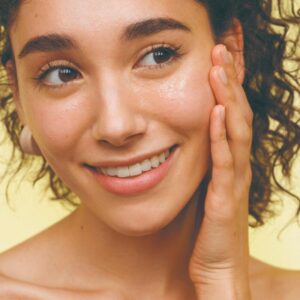 Healthy youthful looking skin supported by collagen hydration skincare
